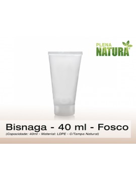 Bisnaga - 40ml - em LDPE Fosco - Cor Natural